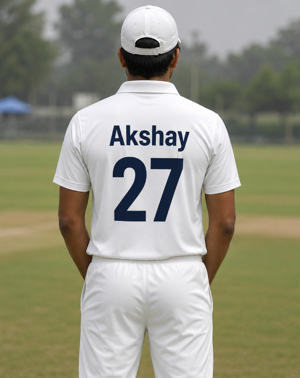 Sports jersey with personalised name and number print